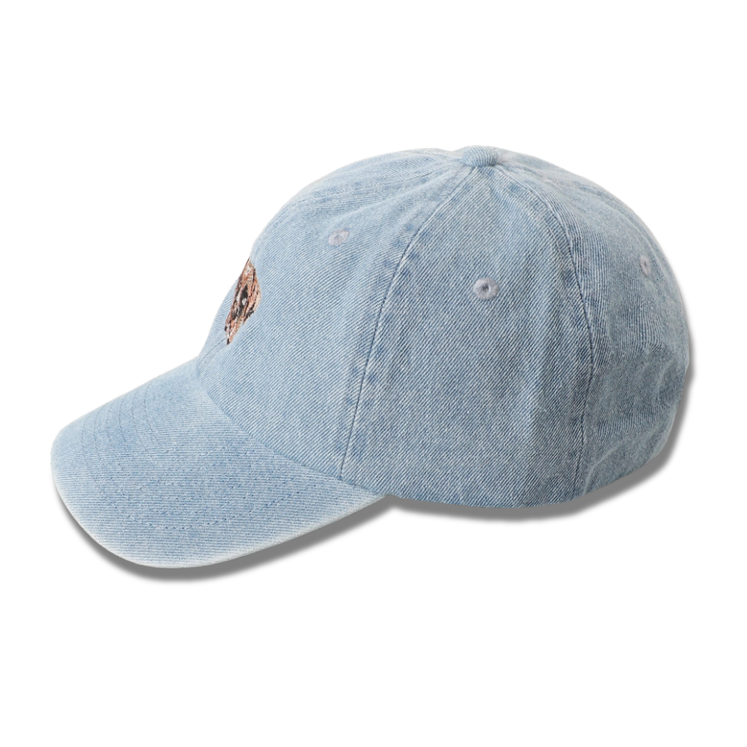 Boxer Embroidered Denim Baseball Cap