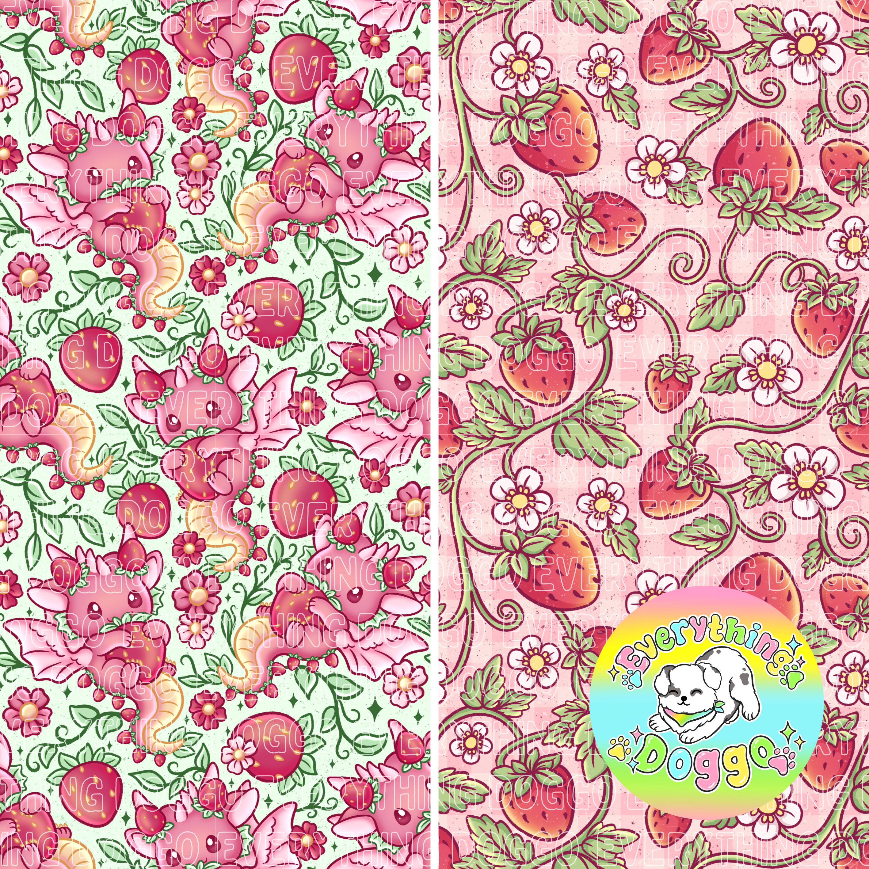 Strawberry Dragons - Bandana (Reversible)