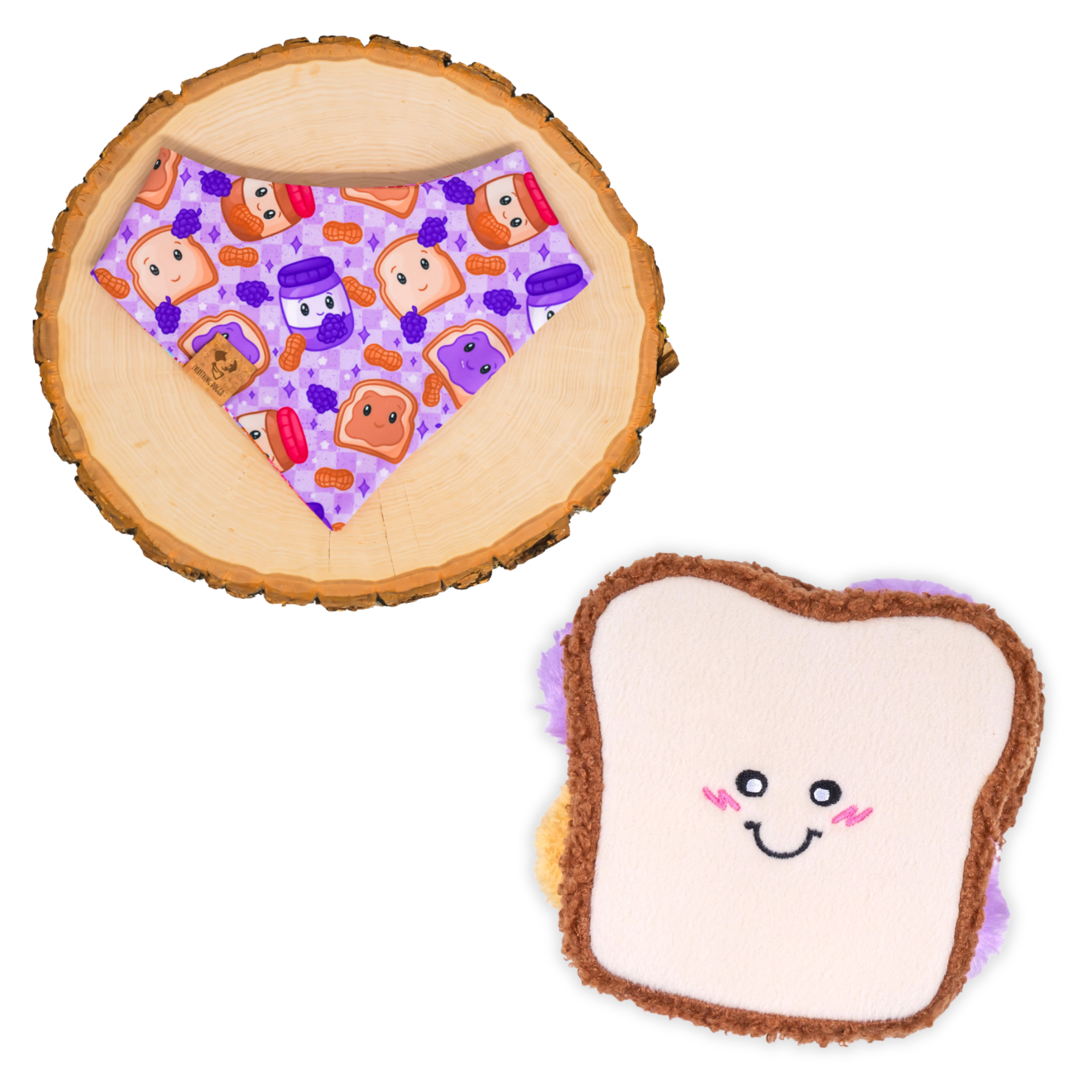 Peanut Butter Jelly Bundle – Bandana & Interactive Snuffle Toy