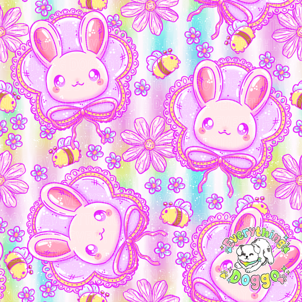 Floral Bunnies - Bandana