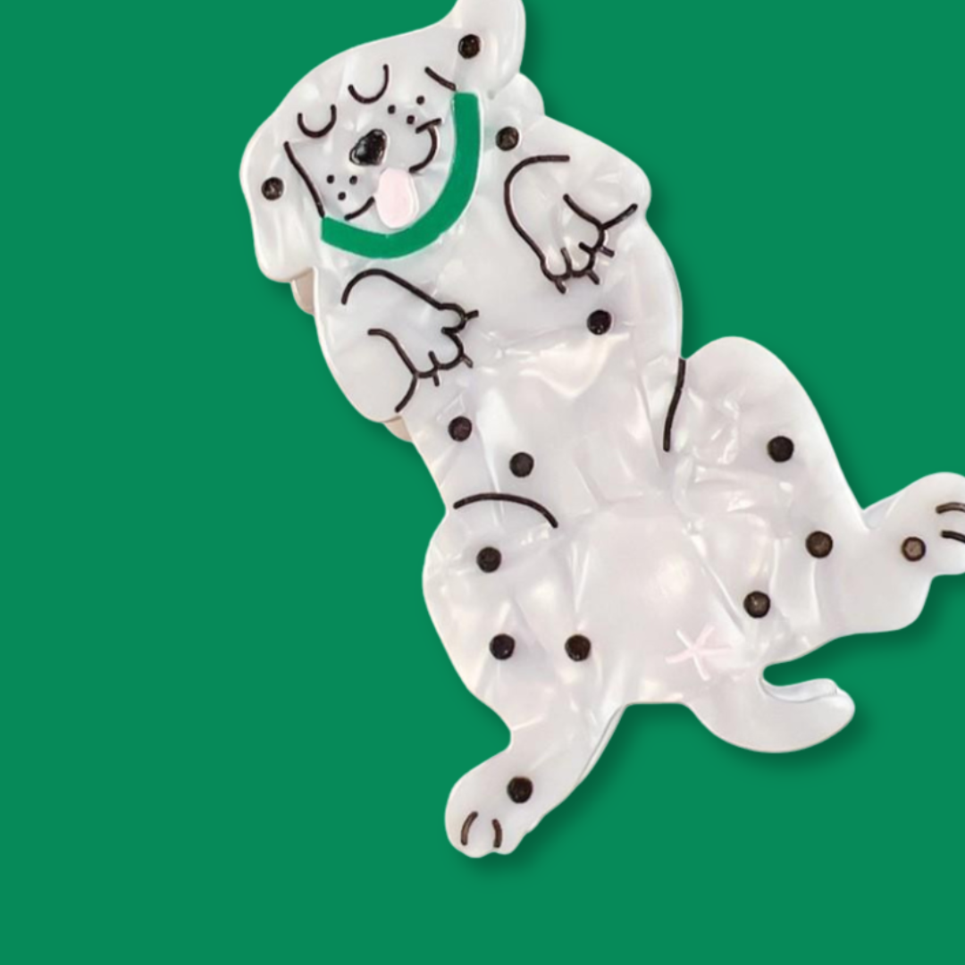 Spotted Dog Hair Claw Clip