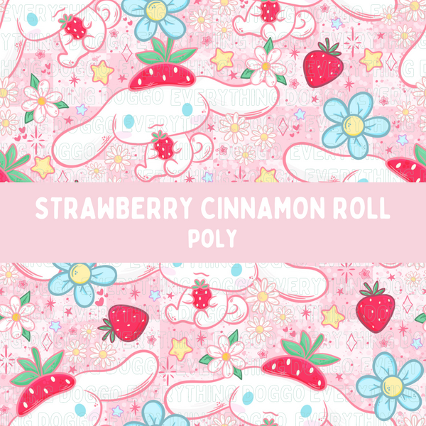 Strawberry Cinnamon Roll - Classic Tie On Bandana