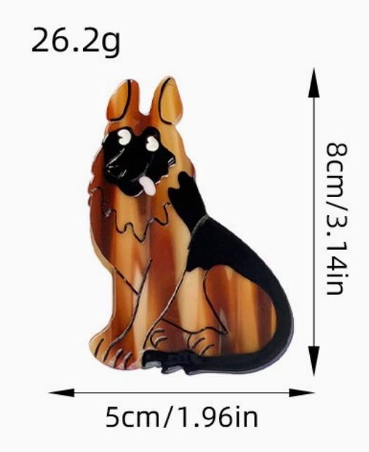 German Shepherd Hair Claw Clip
