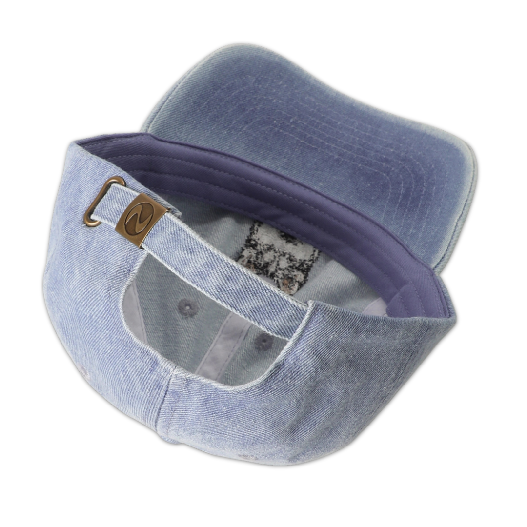 Siberian Husky Embroidered Denim Baseball Cap