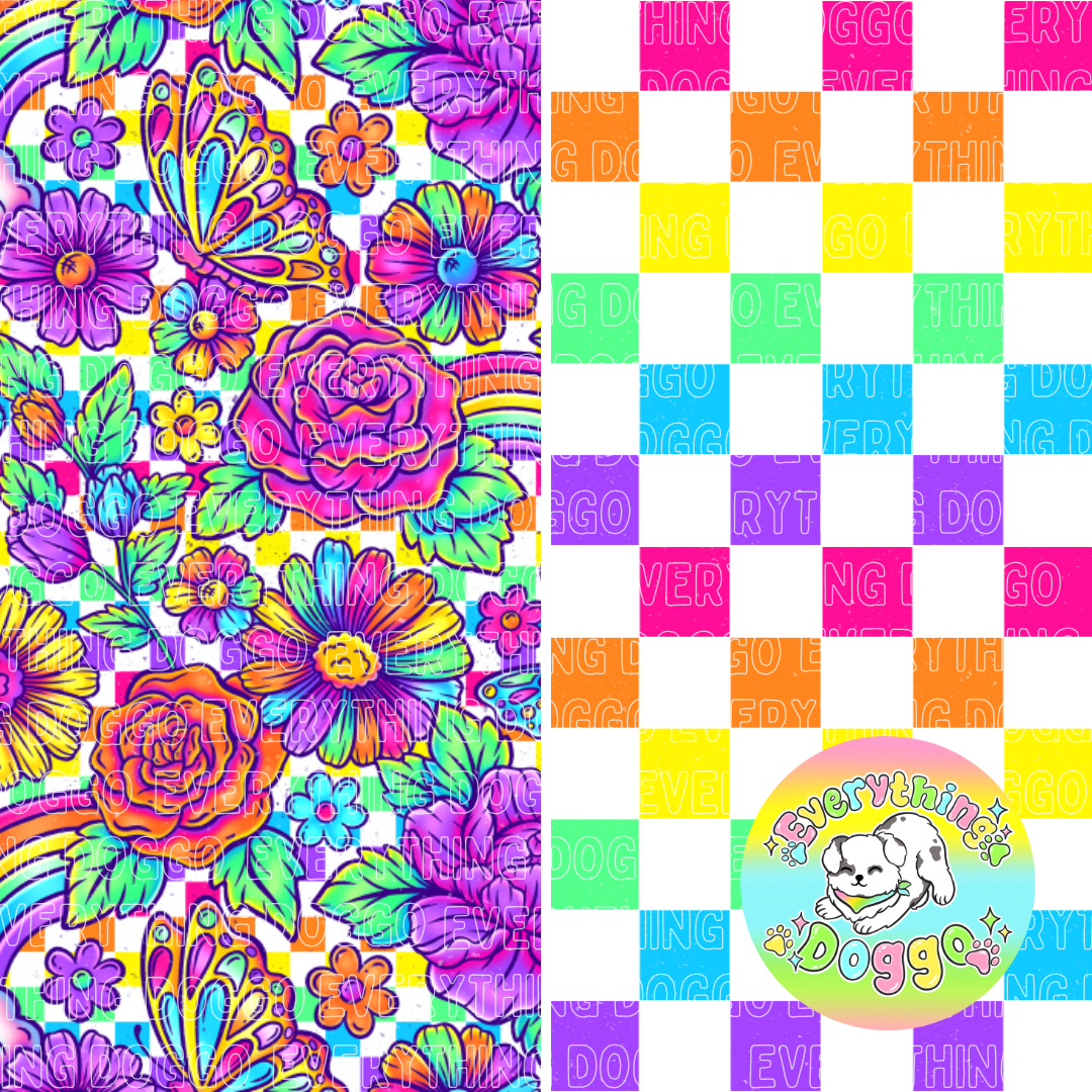 LF Rainbow Floral - Bandana (Reversible)