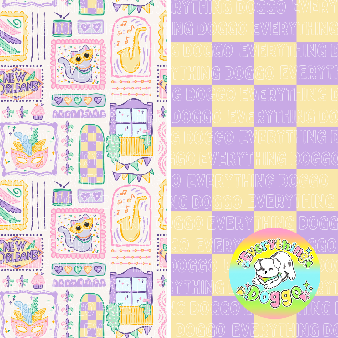 Mardi Paws - Bandana (Reversible)