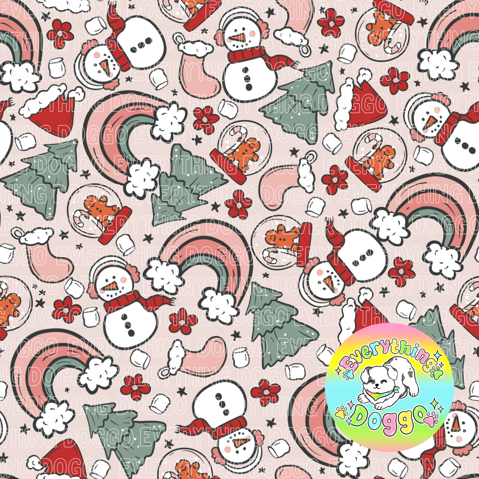 Pink Snowman - Bandana