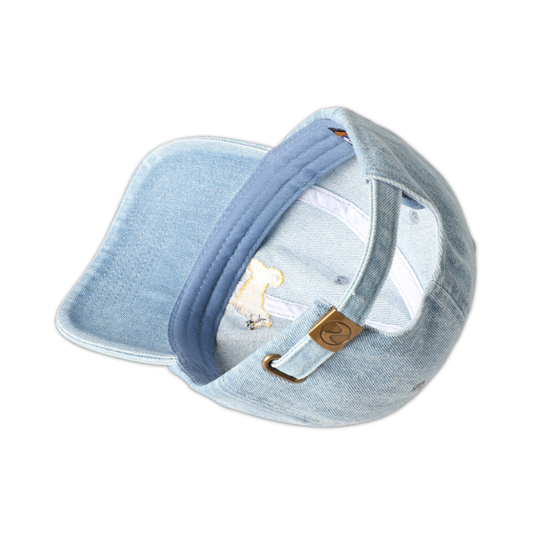 Shiba Dog Embroidered Denim Baseball Cap