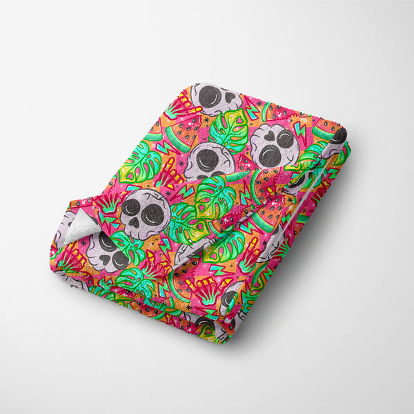 Neon Fruit Skulls - Towel