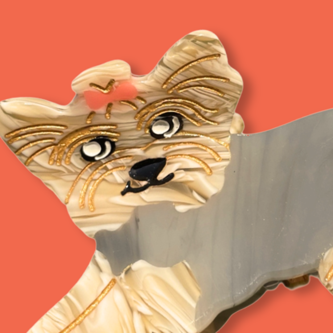 Yorkie Hair Claw Clip