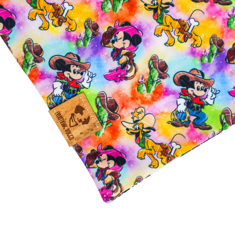 Mousey Western - Curved Snap On Bandana