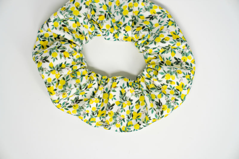 Lemons - Organic Cotton Knit Scrunchie