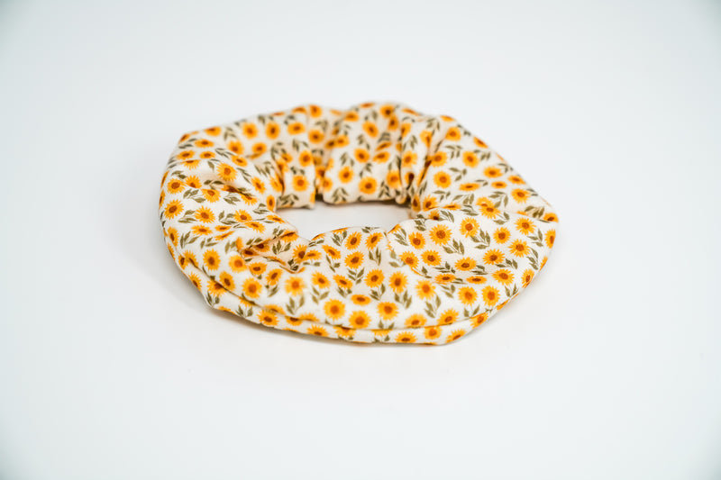 Sunflowers - Organic Cotton Knit Scrunchie