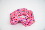 Ditsy Floral (Pink) - Crepe De Chine Scrunchie