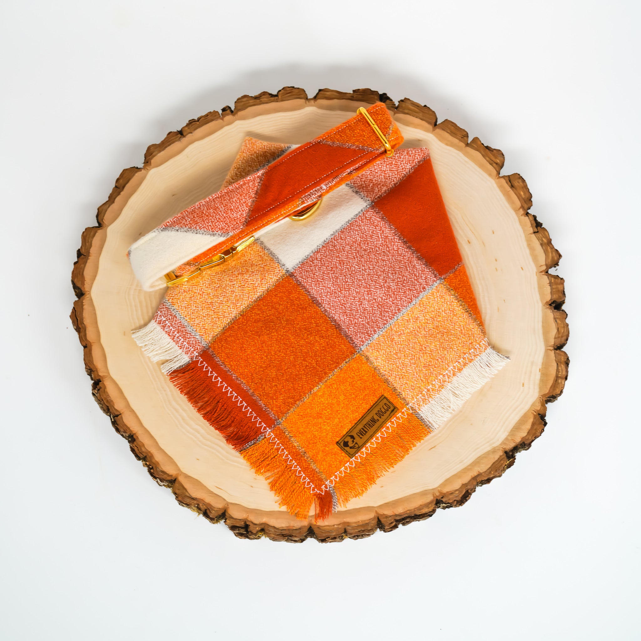 Pumpkin Spice Flannel Dog Collar