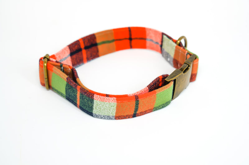 Milo Flannel Dog Collar