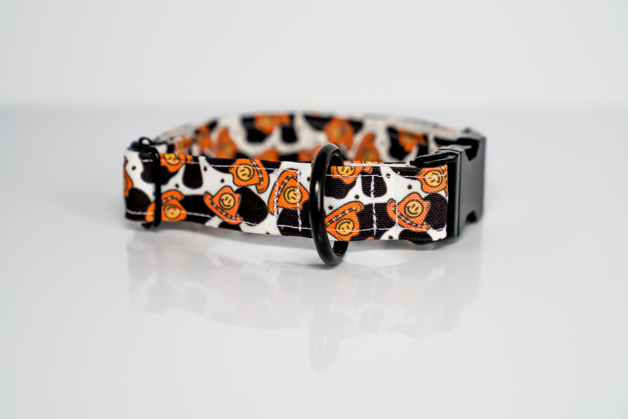 Smiley Cowboy Eco Canvas Dog Collar