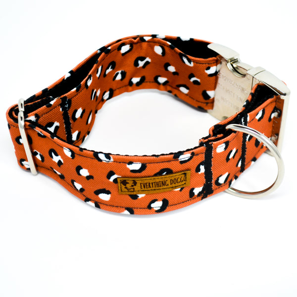 Leopard Eco Canvas Dog Collar
