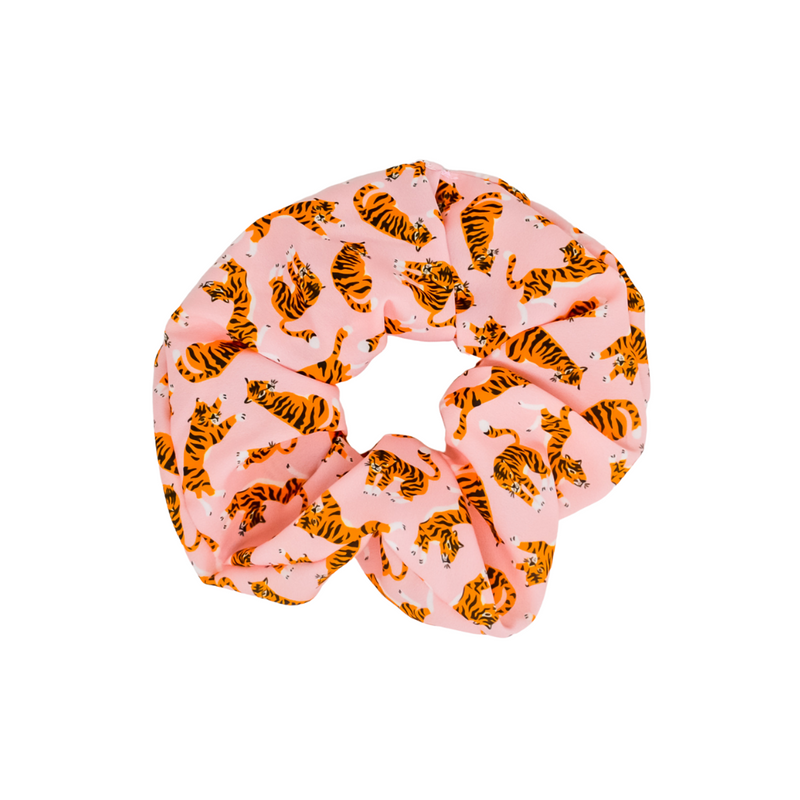 Pink Tiger - Crepe De Chine Scrunchie